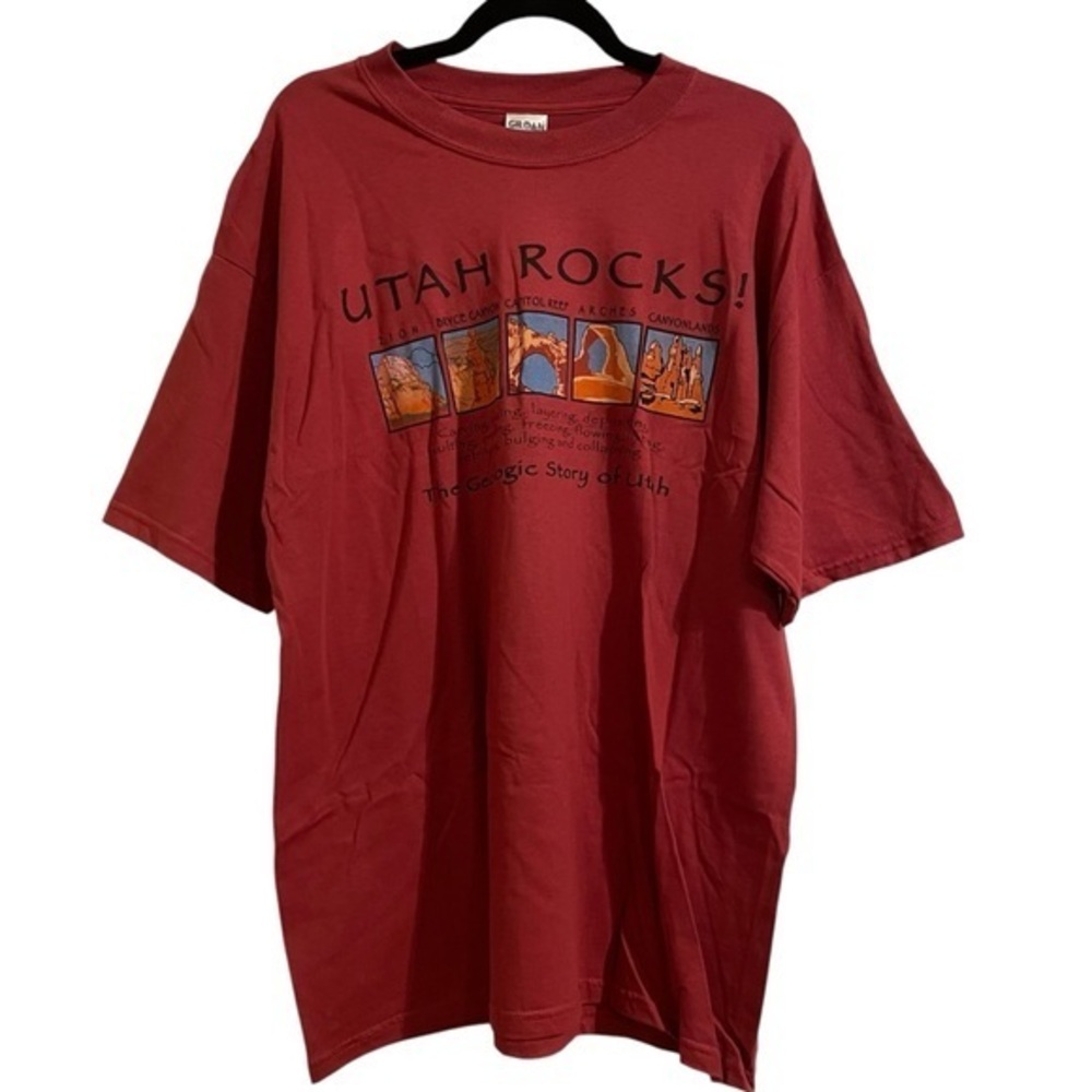 Y2K 2000s Utah Geological Graphic T-shirt